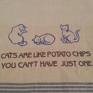 Duneroven House Cotton Cat Dishtowel